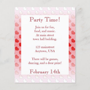 Cinnamon Candy Hearts Red and Rosa Flygblad