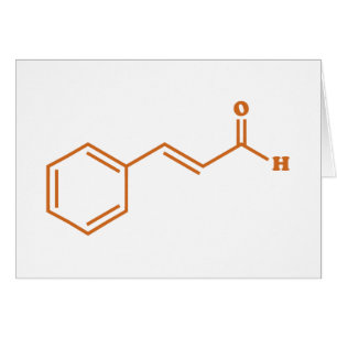 Cinnamon Cinnamaldehyde Molecular Chemical Formula Hälsningskort