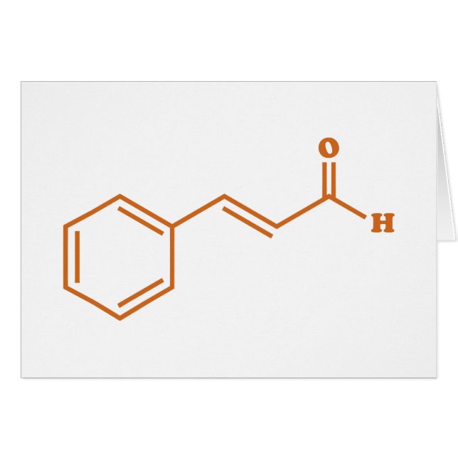 Cinnamon Cinnamaldehyde Molecular Chemical Formula Hälsningskort (Framsidan Horizontal)