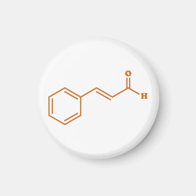 Cinnamon Cinnamaldehyde Molecular Chemical Formula Magnet (Framsidan)