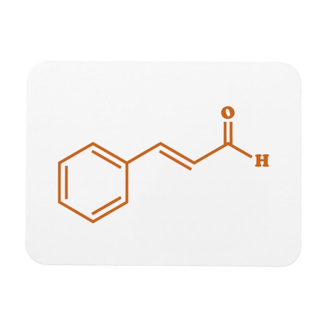 Cinnamon Cinnamaldehyde Molecular Chemical Formula Magnet (Horisontell)