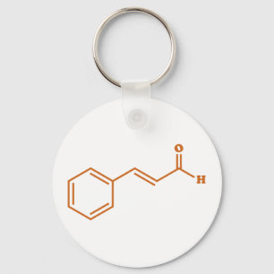 Cinnamon Cinnamaldehyde Molecular Chemical Formula Nyckelring