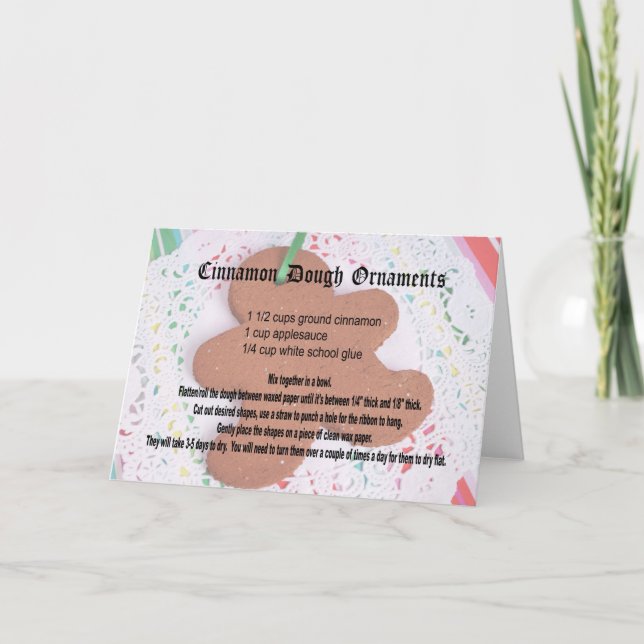 Cinnamon Dough Ornament Recipe Helgkort (Framsida)