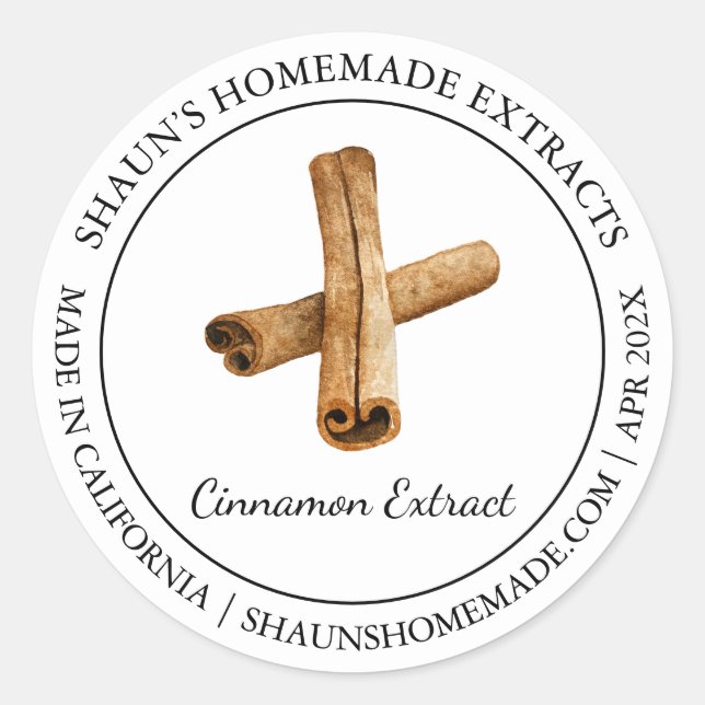 Cinnamon Extract Modern etikett (Framsida)