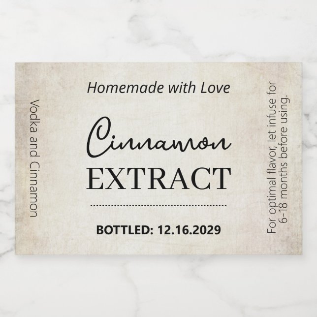 Cinnamon Extract Modern Label Sticker VLL1rt (Enkel etikett)