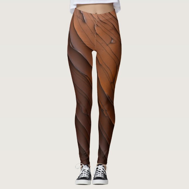 Cinnamon färg leggings (Framsida)