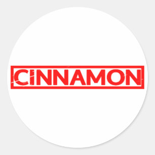 Cinnamon Frimärke Runt Klistermärke