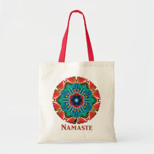 Cinnamon Namaste Kaleidoscope Tote Bag Tygkasse