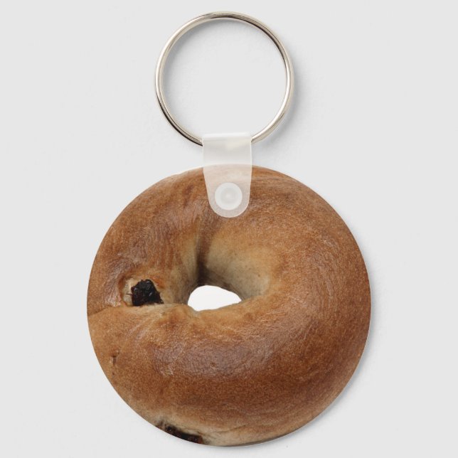 Cinnamon Raisin Bagel Keychain Nyckelring (Framsida)