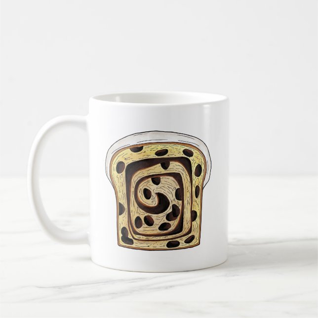 Cinnamon Raisin Bread Loaf Baking Bread Kaffemugg (Vänster)