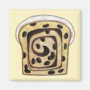 Cinnamon Raisin Bread Loaf Baking Bread Magnet