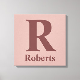 Cinnamon Ro Initial/First/Family Namn Canvastryck