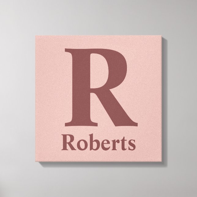Cinnamon Ro Initial/First/Family Namn Canvastryck (Framsida)