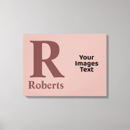 Cinnamon Ro Initial/First/Family Namn Canvastryck