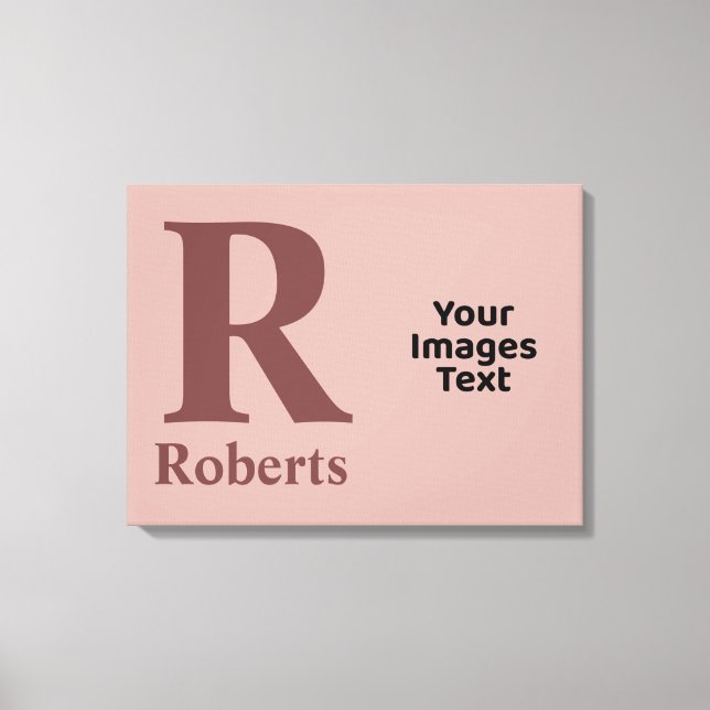 Cinnamon Ro Initial/First/Family Namn Canvastryck (Framsida)