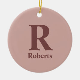 Cinnamon Ro Initial/First/Family Namn Julgransprydnad Keramik