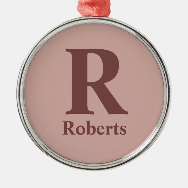 Cinnamon Ro Initial/First/Family Namn Julgransprydnad Metall (Framsidan)