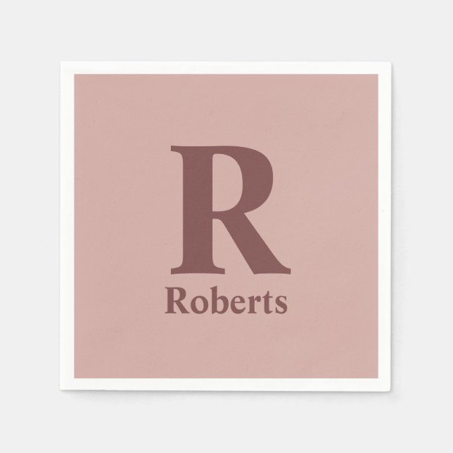 Cinnamon Ro Initial/First/Family Namn Pappersservett (Framsidan)