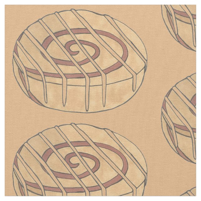 Cinnamon Roll Breakfast Bun Pastry Junk Food Icing Tyg (Närbild)