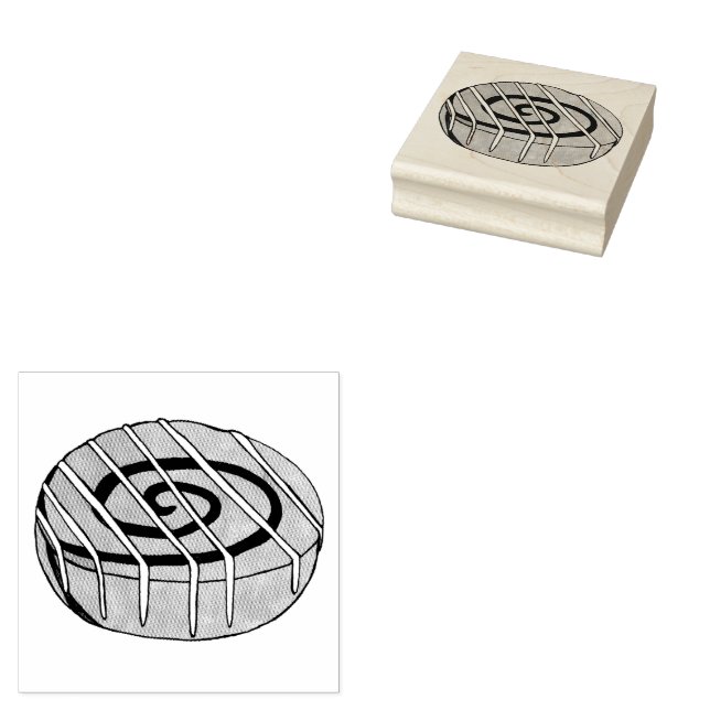 Cinnamon Roll Bun Pastry Bakery Breakfast Food Stämpel (Stämplad)