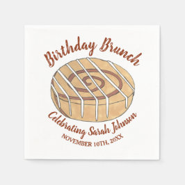 Cinnamon Roll Bun Pastry Födelsedagsfest Brunch Pappersservett