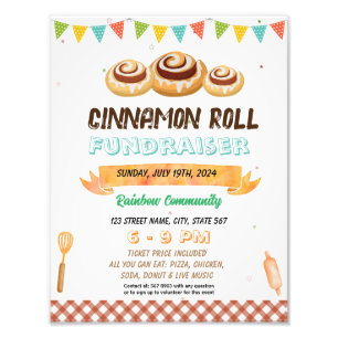 Cinnamon Roll Fundraiser-skolmall Fototryck