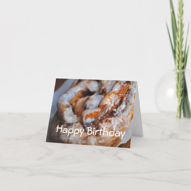 Cinnamon Roll Grattis på födelsedagen Card Kort (Framsida)