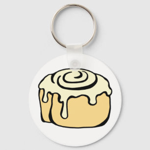 Cinnamon Roll Honung Bun Tecknad Design Nyckelring
