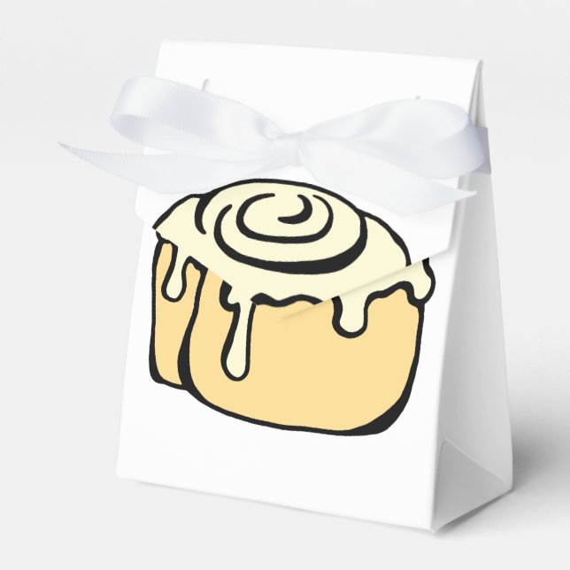 Cinnamon Roll Honung Bun White Tecknad Design Cute Presentaskar (Framsidan Sidan)