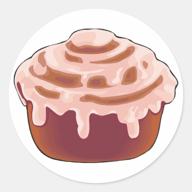 Cinnamon Roll Runt Klistermärke (Framsida)