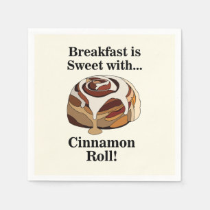 Cinnamon Roll Sweet Bun Party Pappersservett