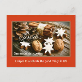 Cinnamon Star jul Cookies Recipe Vykort