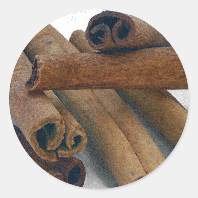 Cinnamon Sticks Runt Klistermärke (Framsida)
