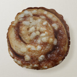 Cinnamon Sticky Bun Novelty Rund Kudde