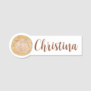 Cinnamon Sugar Snickerdoodle Cookies Bakery Baker Namnbricka