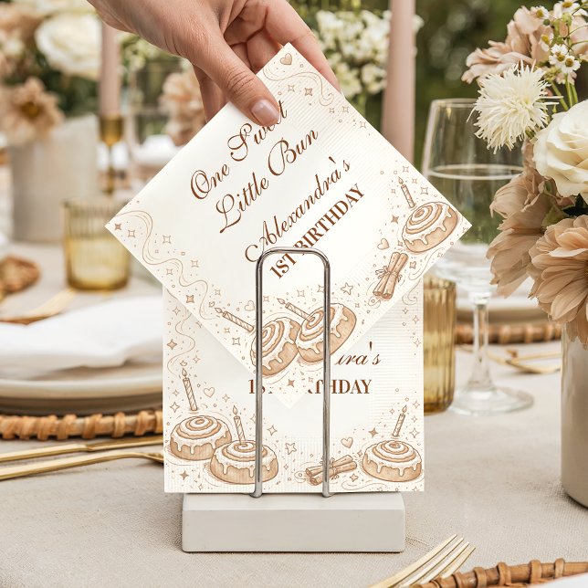 Cinnamon Swirl Little Bun Birthday Pappersservett (Skapare uppladdad)