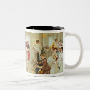 Cinq Heures chez le Couturier Paquin, 1906 Två-Tonad Mugg
