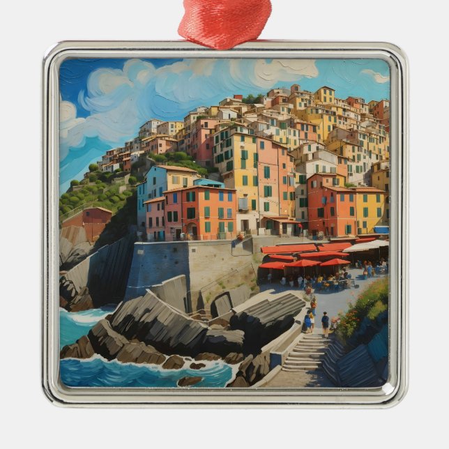 Cinque Terre Art Julgransprydnad Metall (Framsidan)