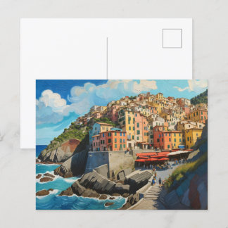 Cinque Terre Art Vykort