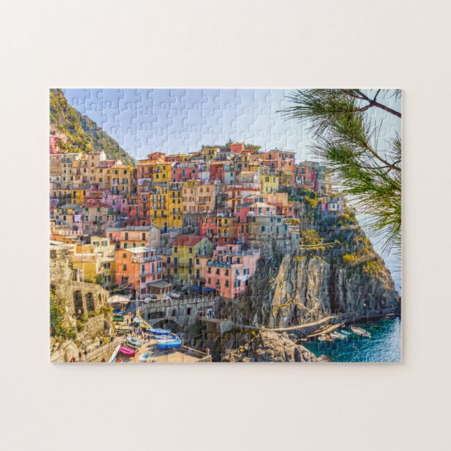 Cinque Terre Coastal Area of Liguria Italien Pussel (Horisontell)