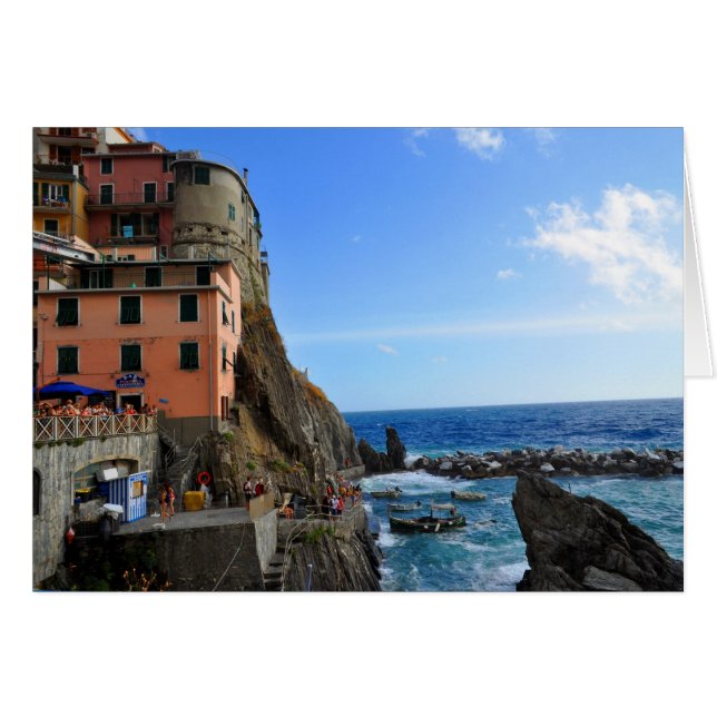 Cinque Terre Hälsningskort (Framsidan Horizontal)