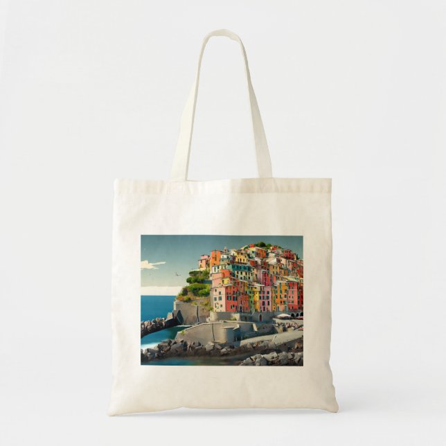 Cinque Terre-handväska (5 terre 3) Tygkasse (Framsidan)