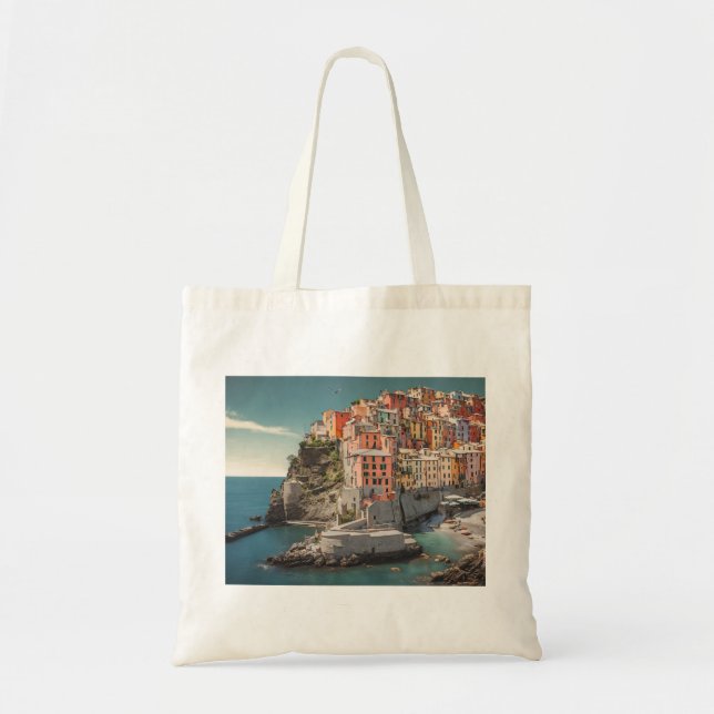 Cinque Terre-handväska (5 terre d) Tygkasse (Framsidan)