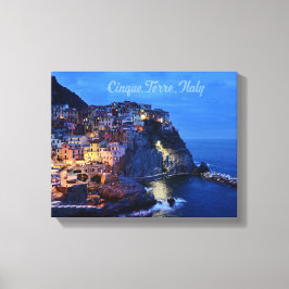 Cinque Terre, Italien 14" x 11", 1,5", Enkel Canvastryck