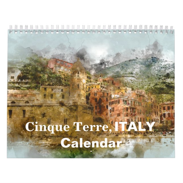 Cinque Terre Italien 2025 Turism Helgdag Kalender (Omslag)