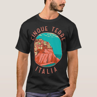 Cinque Terre Italien Distress Circle T Shirt