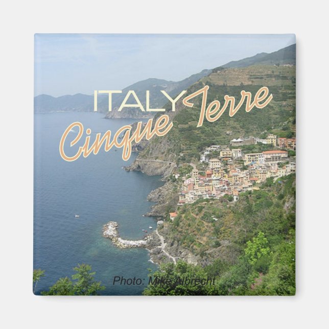 Cinque Terre Italien Italia Sjölandskap Scene Magn Magnet (Framsidan)