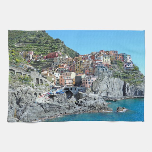 Cinque Terre, Italien Kökshandduk (Horisontell)