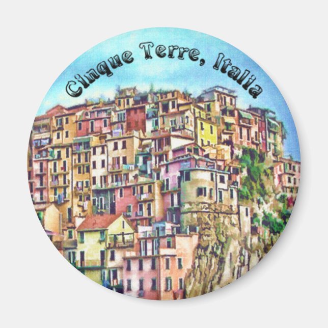 Cinque Terre, Italien Magnet (Framsidan)