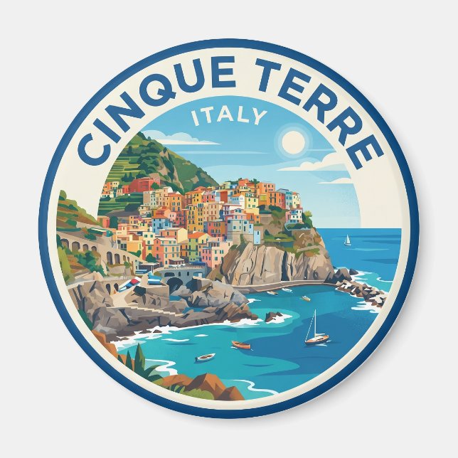 Cinque Terre Italien Magnet (Framsidan)